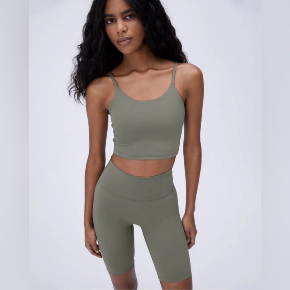 ADANOLA Olive Green sports bra